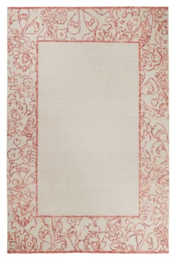 Esprit Kelim Teppich Beige Rot aus Wolle