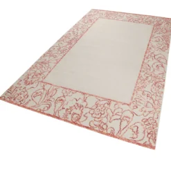 Esprit Kelim Teppich Beige Rot aus Wolle
