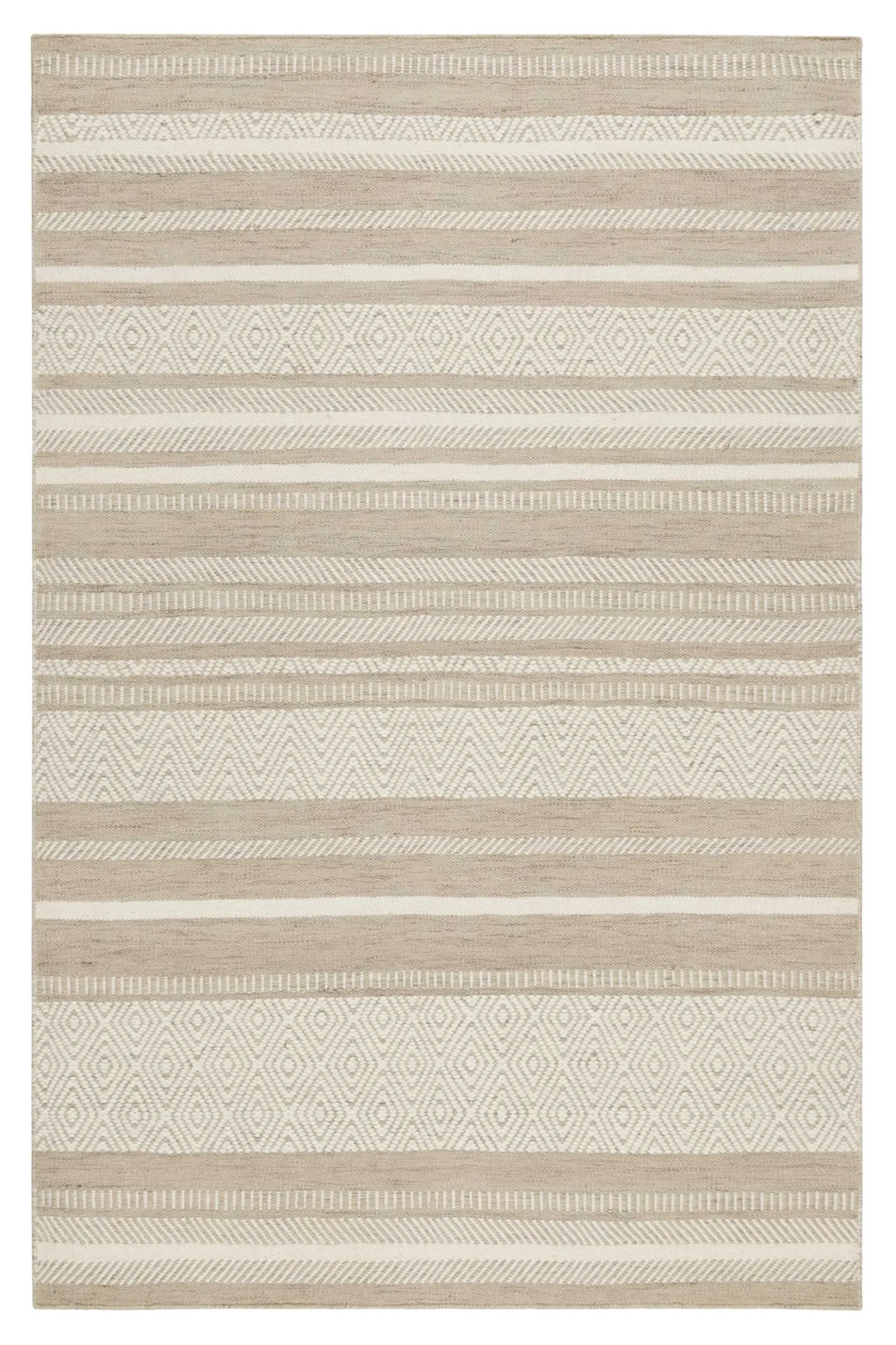 Esprit Kelim Teppich Beige Sand aus Wolle "Hudson"