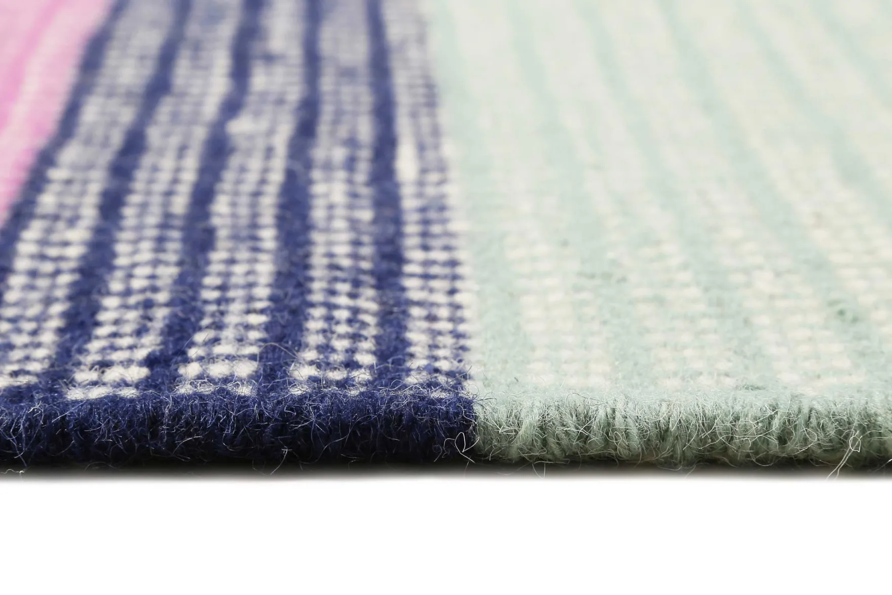 Esprit Kelim Teppich Blau Pink aus Wolle "Makon Kelim"