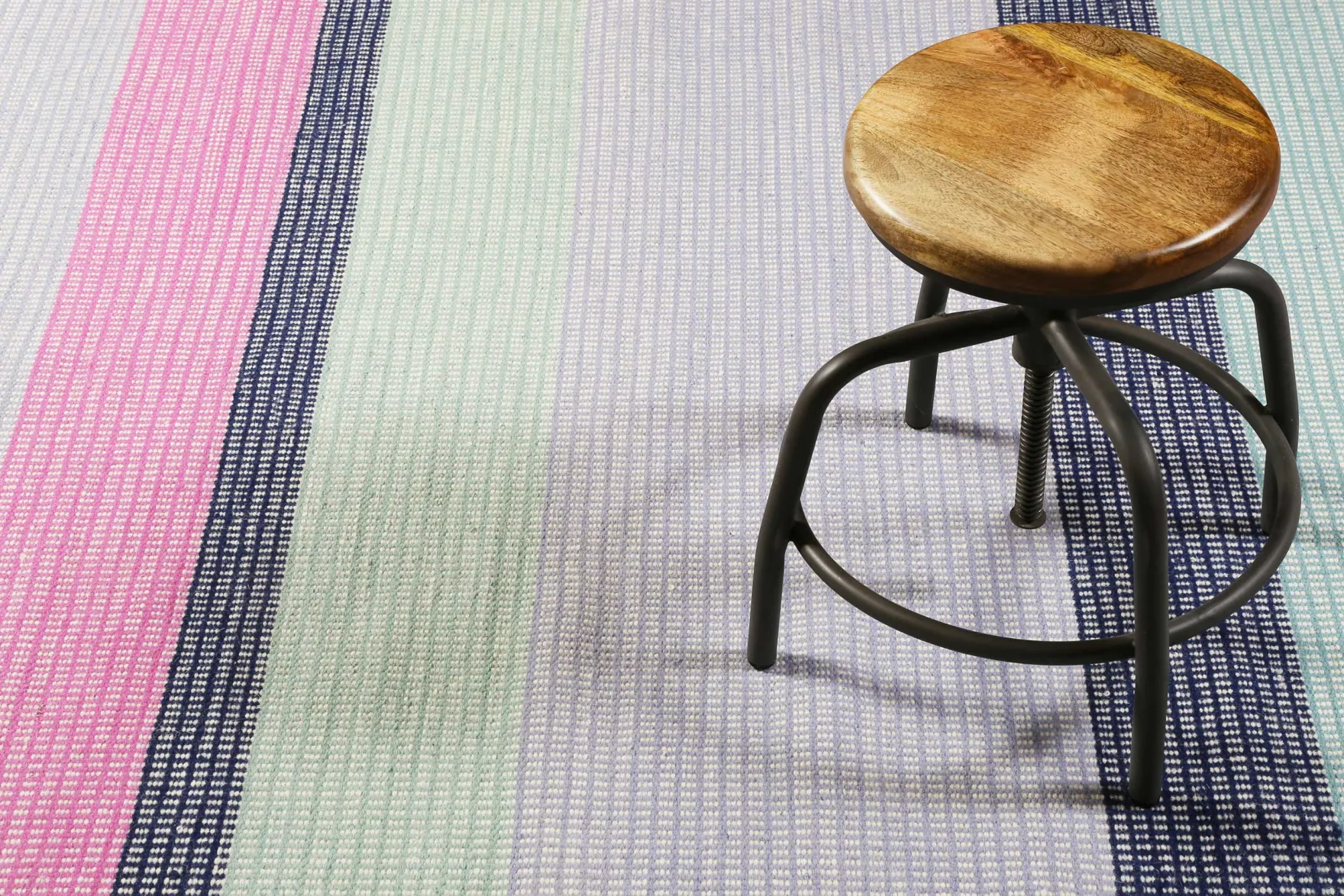 Esprit Kelim Teppich Blau Pink aus Wolle "Makon Kelim"