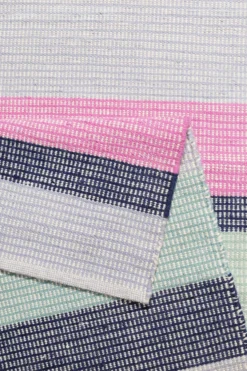 Esprit Kelim Teppich Blau Pink aus Wolle