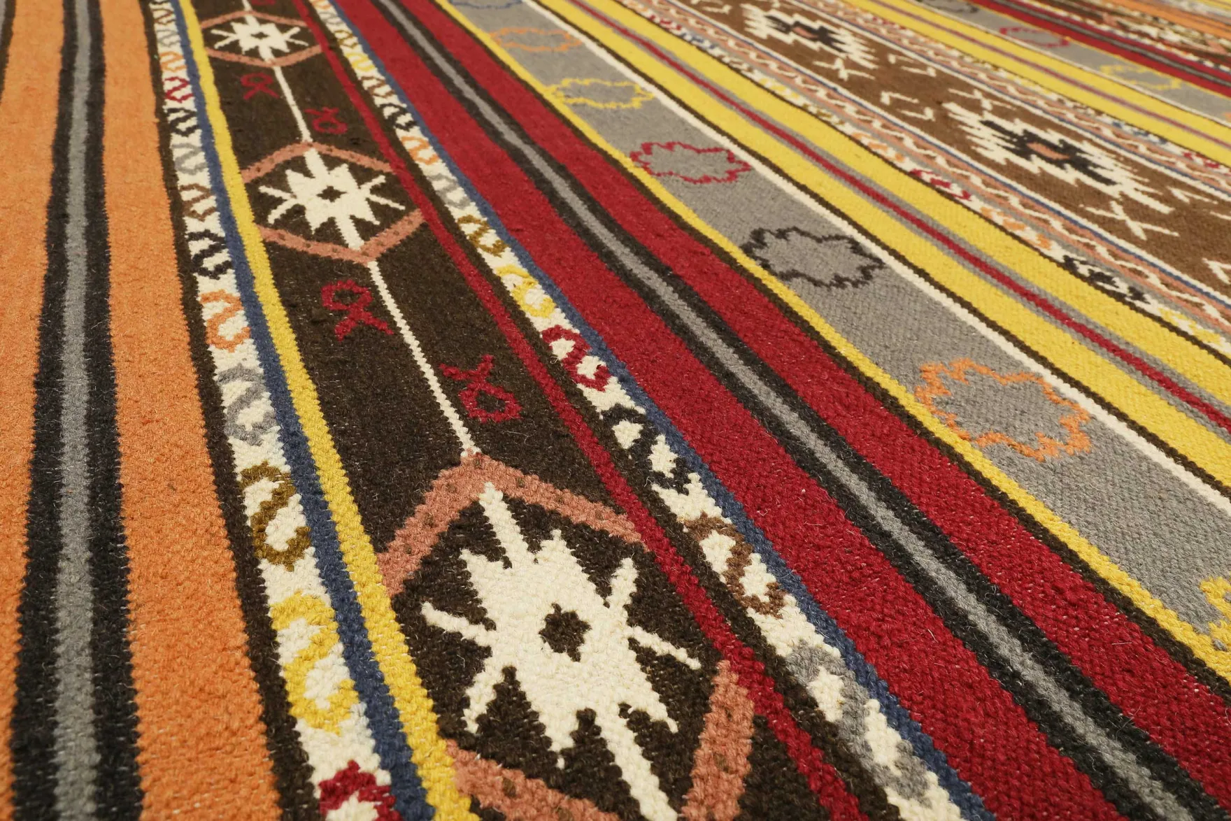 Esprit Kelim Teppich Bunt aus Wolle "Mahal"
