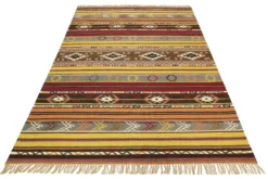 Esprit Kelim Teppich Bunt aus Wolle
