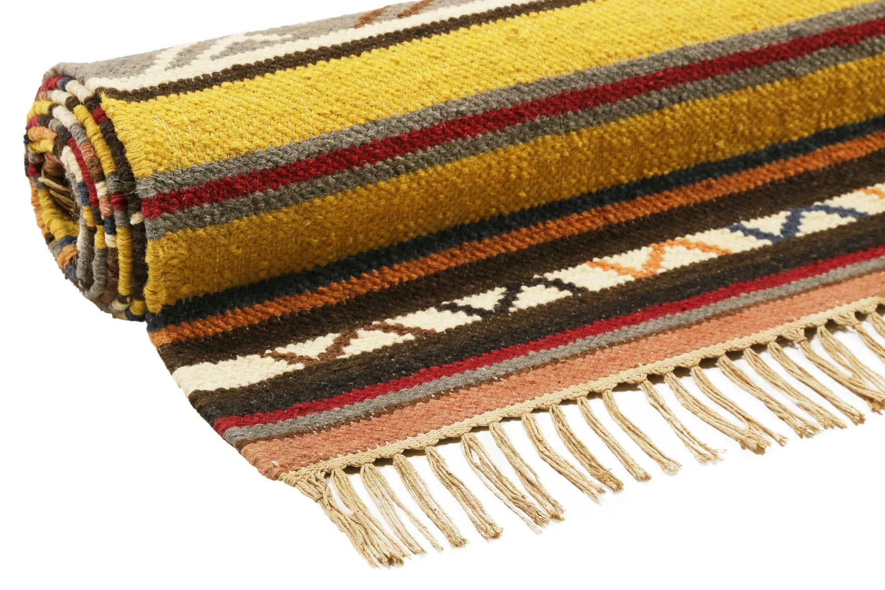 Esprit Kelim Teppich Bunt aus Wolle "Mahal"