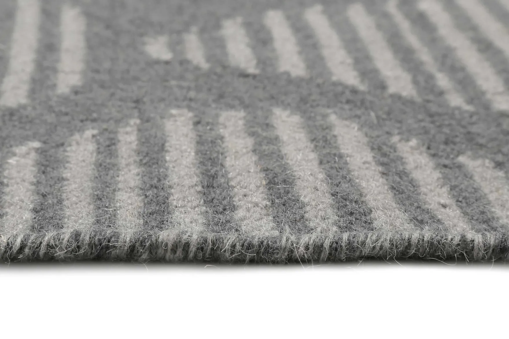 Esprit Kelim Teppich Grau aus Wolle "Rainns"