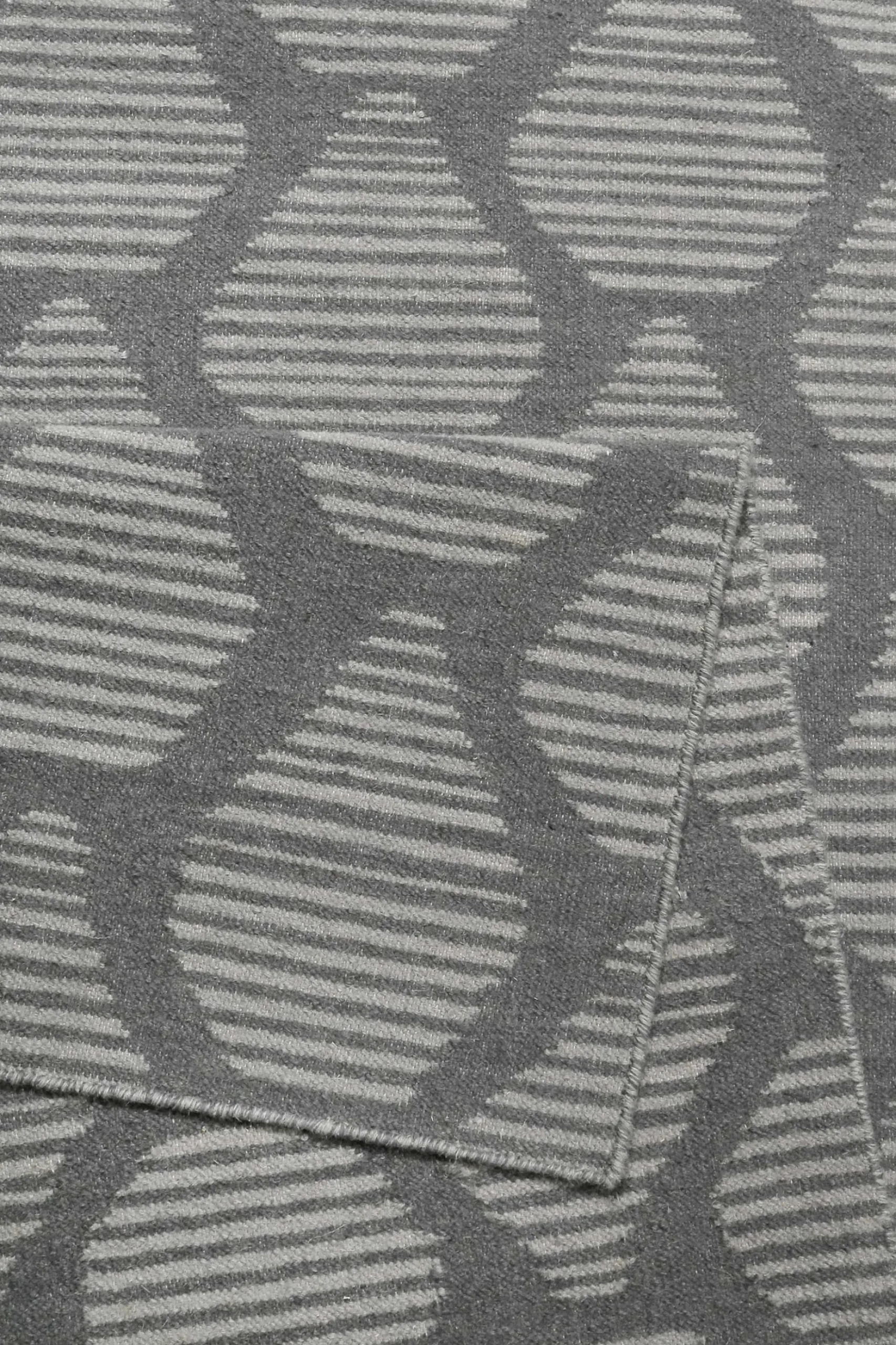 Esprit Kelim Teppich Grau aus Wolle "Rainns"