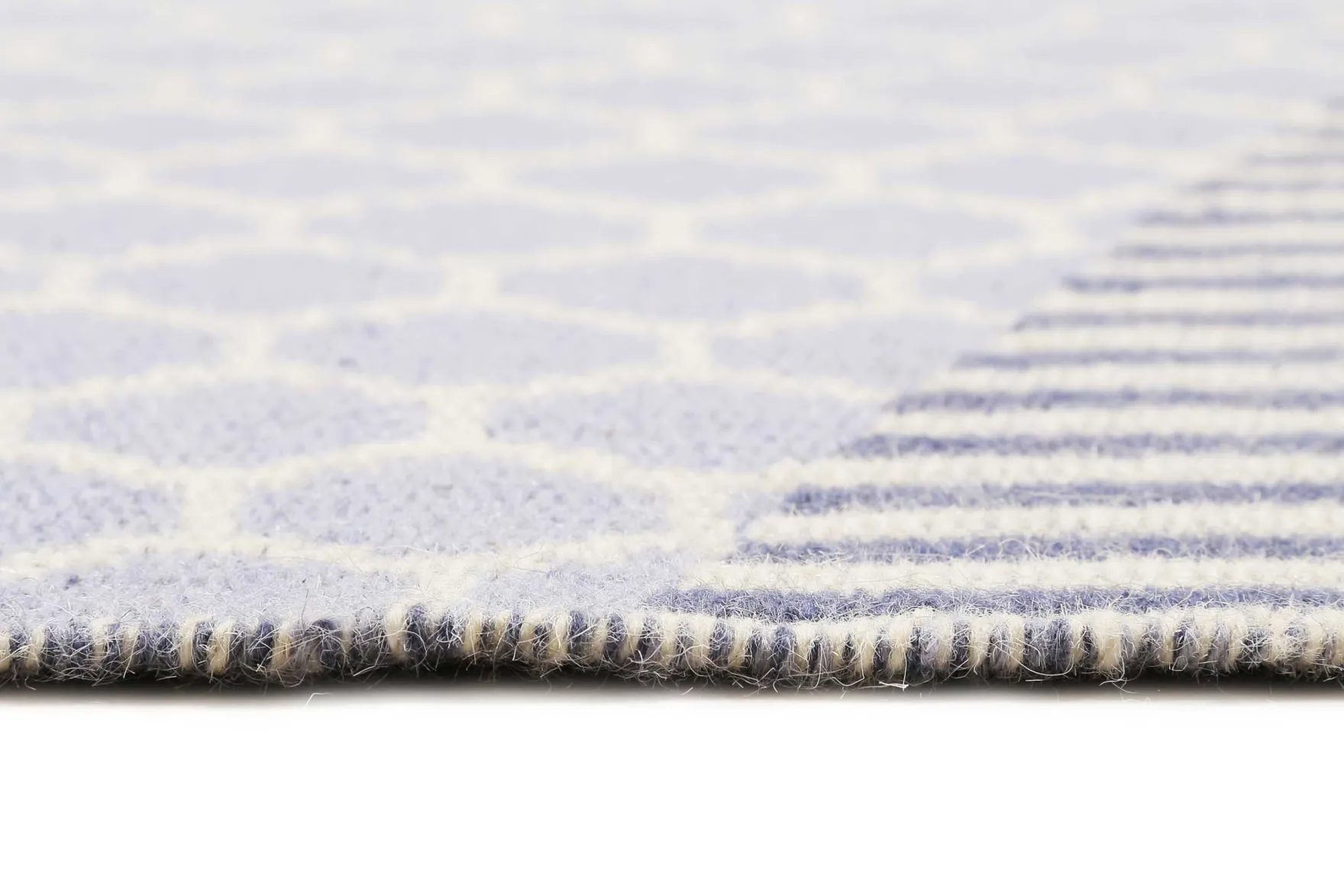 Esprit Kelim Teppich Hellblau aus Wolle "East Atlanta"