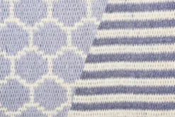 Esprit Kelim Teppich Hellblau aus Wolle