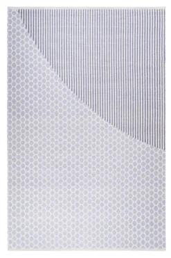 Esprit Kelim Teppich Hellblau aus Wolle