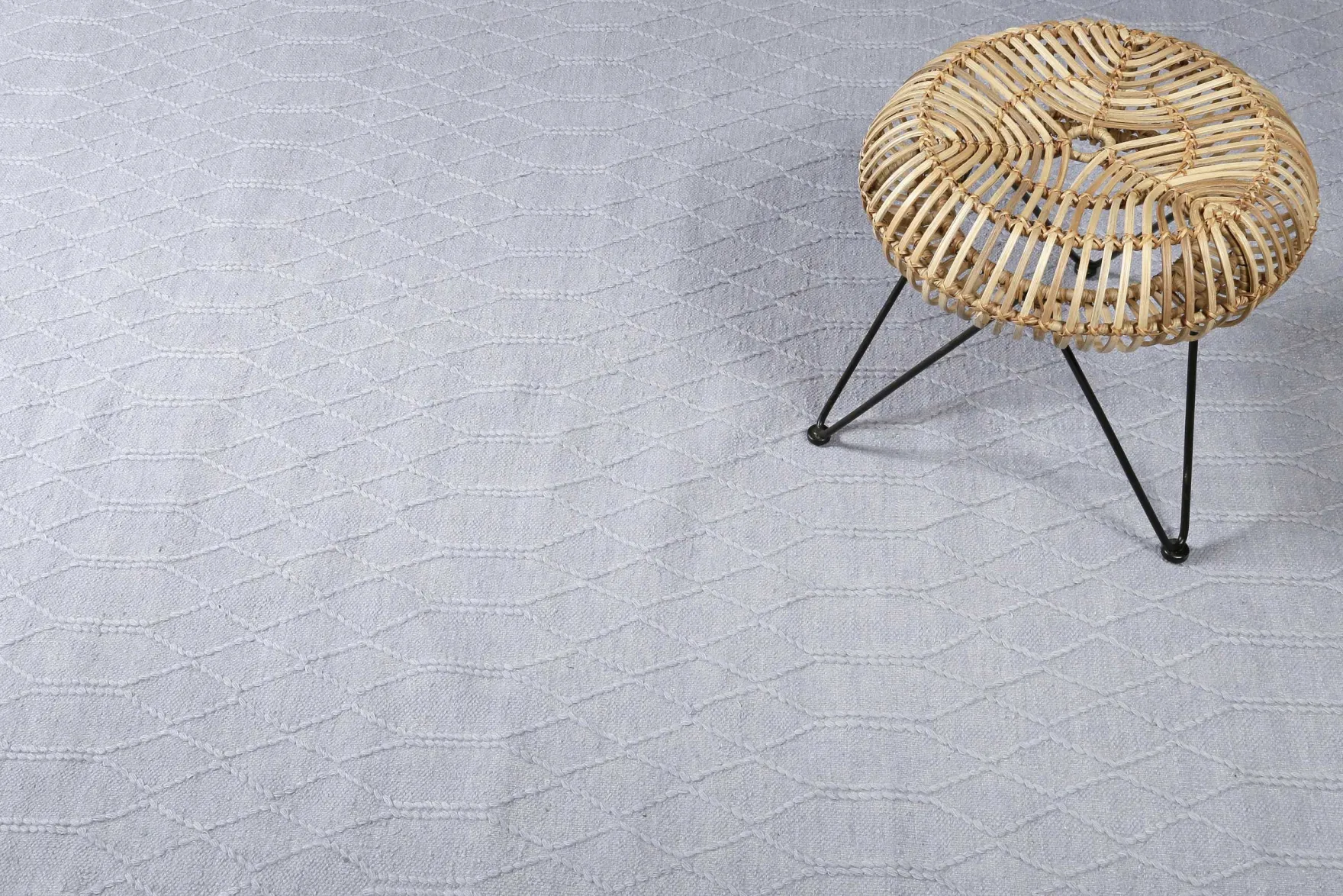 Esprit Kelim Teppich Hellblau aus Wolle "Lotte"