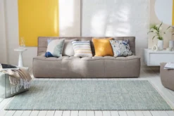 Esprit Kelim Teppich Mintgrün Beige aus Jute & Wolle "Gobi"