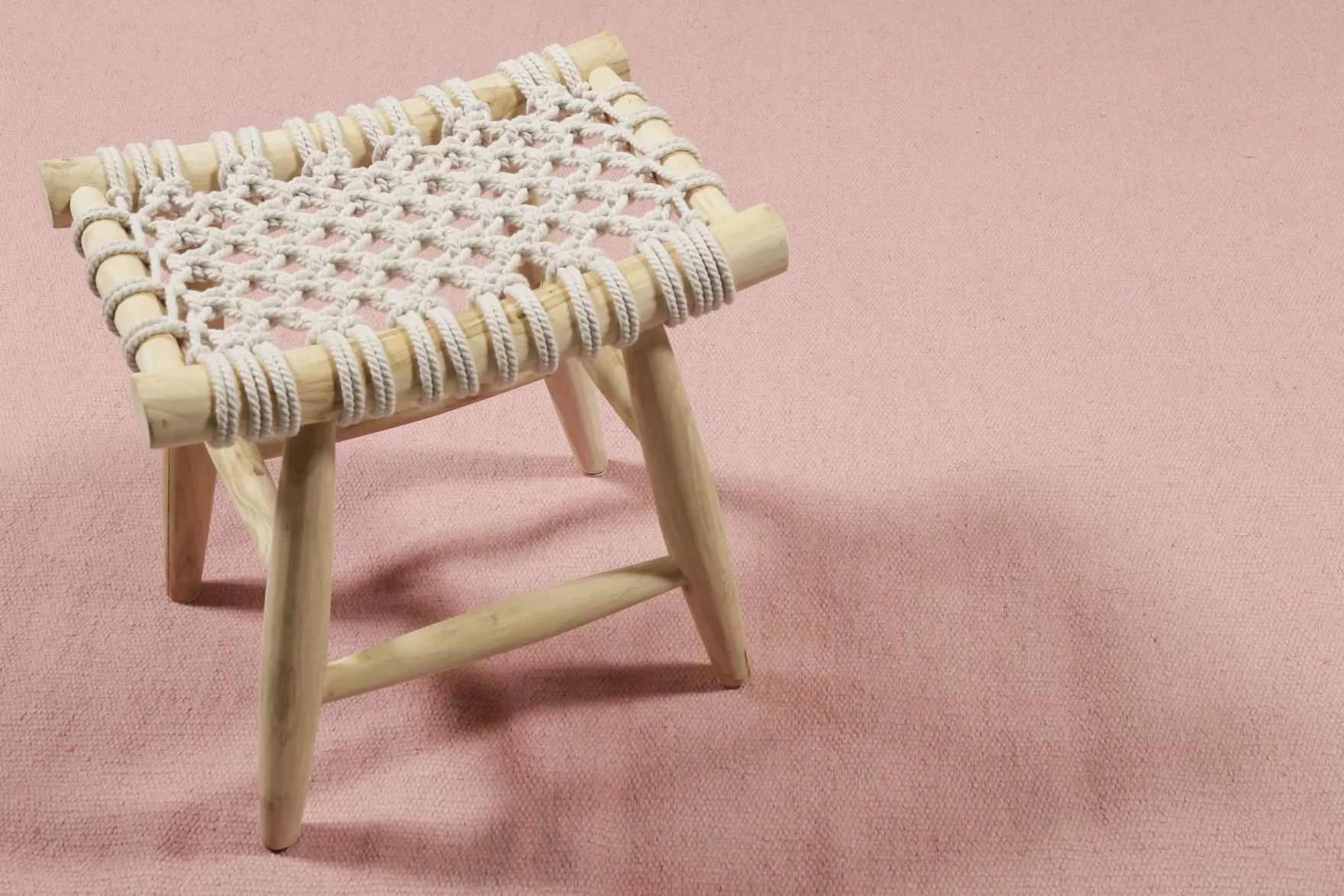 Esprit Kelim Teppich Rosa aus Wolle "Maya 2.0"