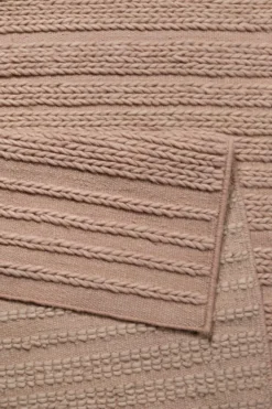 Esprit Kelim Teppich Rosa aus Wolle