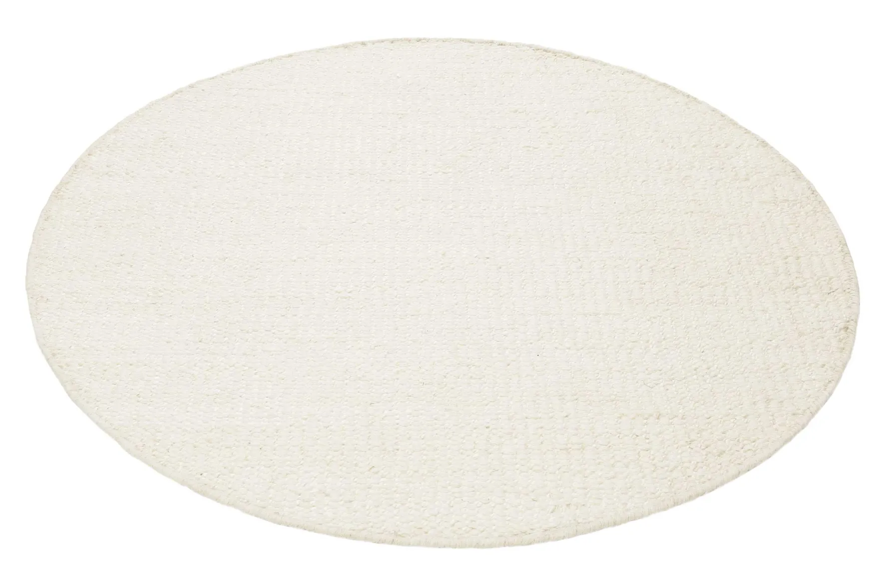 Esprit Kelim Teppich Rund Creme Weiß aus Jute & Wolle "Gobi"