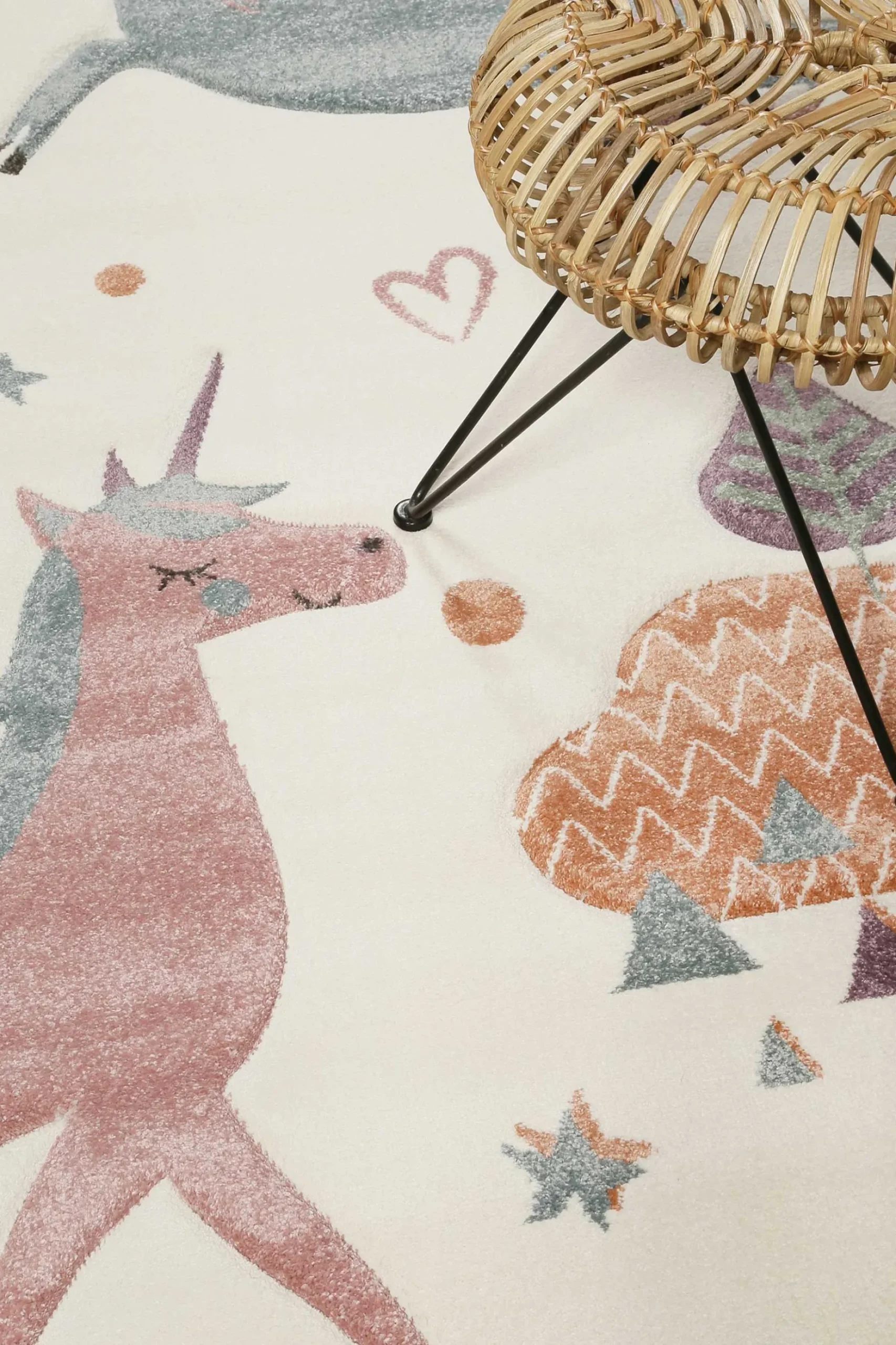 Esprit Kinderteppich beige "Sunny Unicorn"