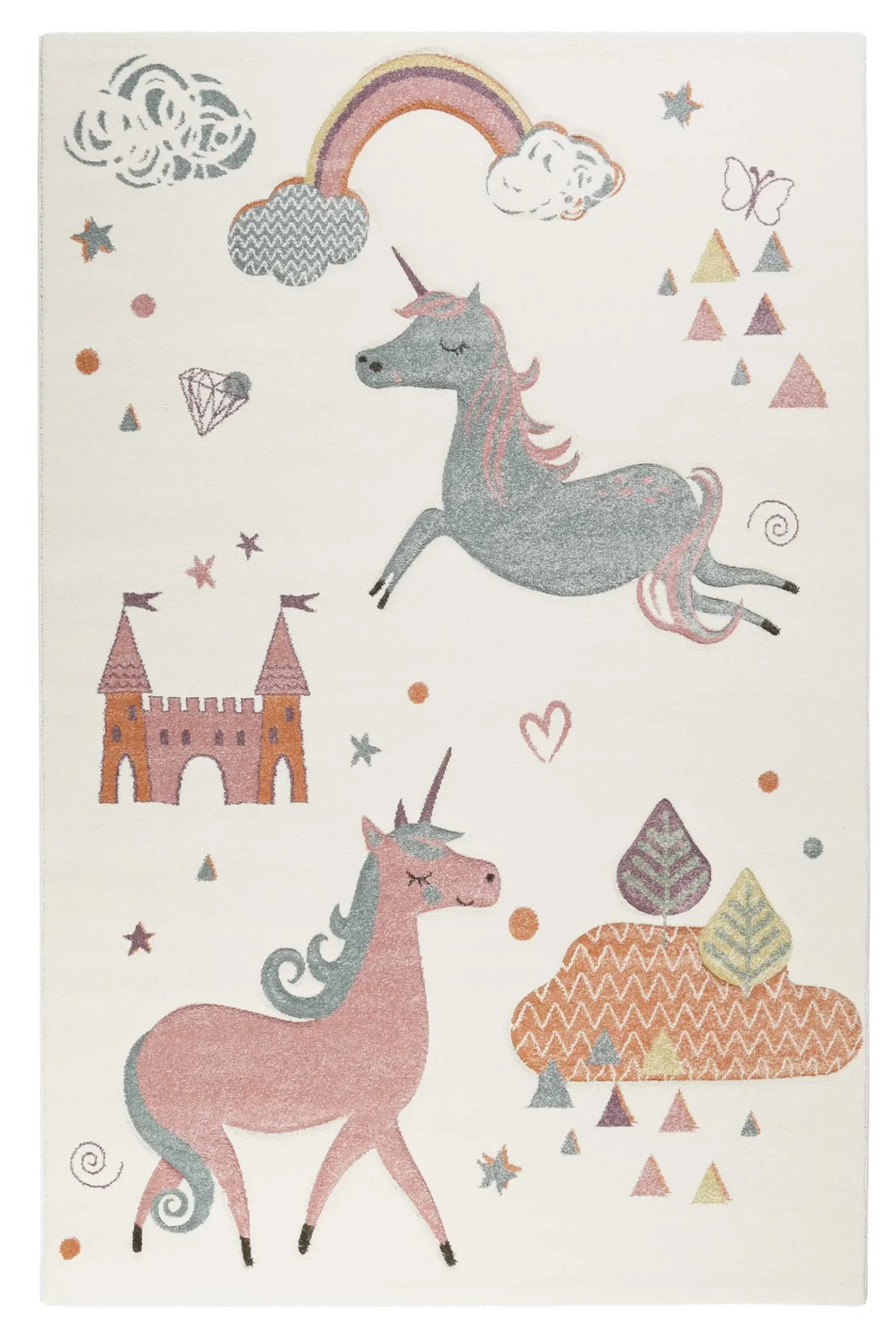 Esprit Kinderteppich beige "Sunny Unicorn"