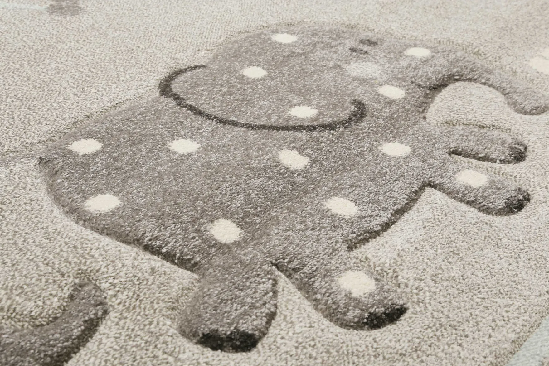 Esprit Kinderteppich Grau meliert "Lucky Zoo 2.0"