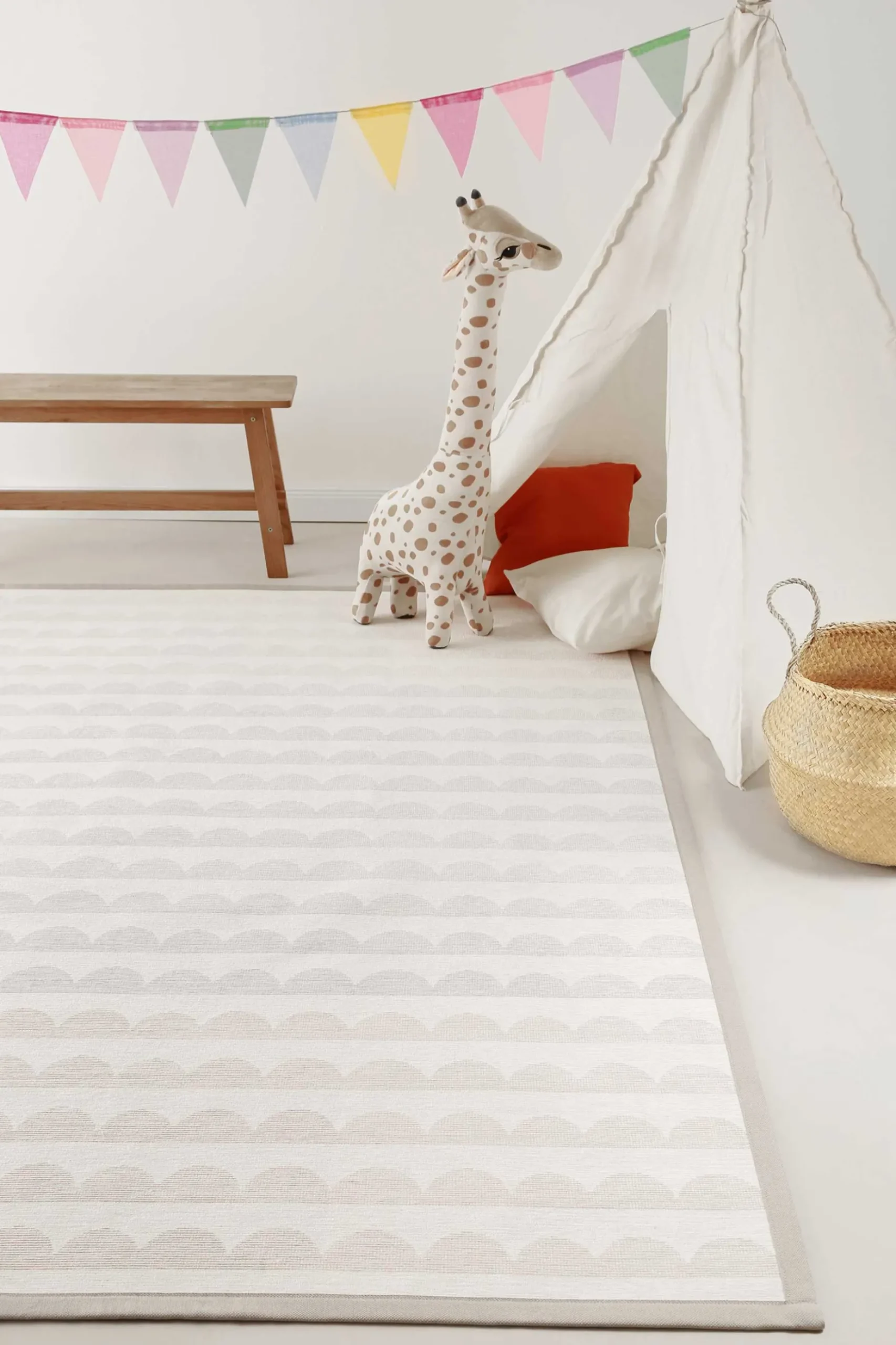 Esprit Kinder-Wendeteppich Beige "Lovely Rainbow"