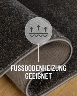 Esprit Kurzflorteppich Anthrazit Grau