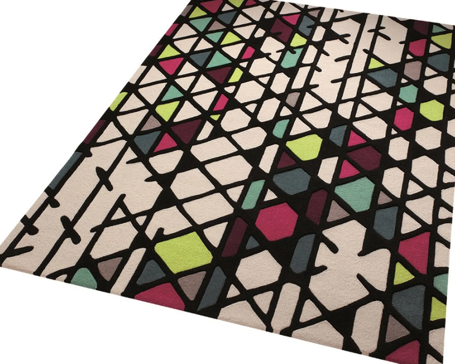 Esprit Kurzflor Teppich aus Wolle "Artisan Pop" beige multicolour