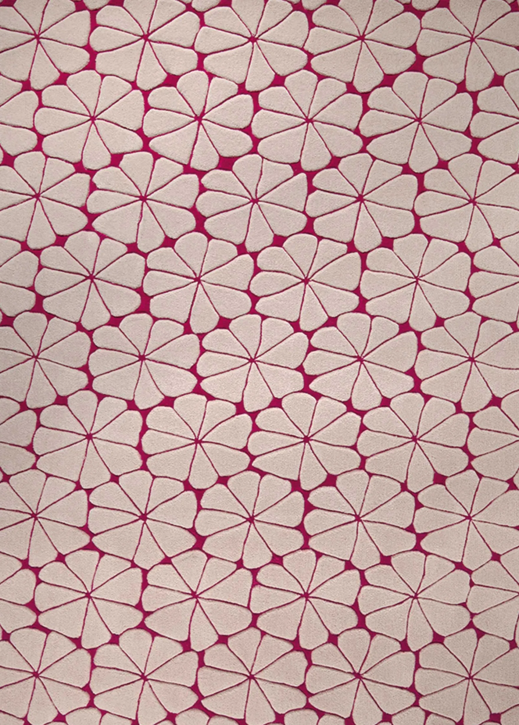 Esprit Kurzflor Teppich aus Wolle "Urbania" beige pink