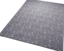 Esprit Kurzflor Teppich aus Wolle "Ficus" grau