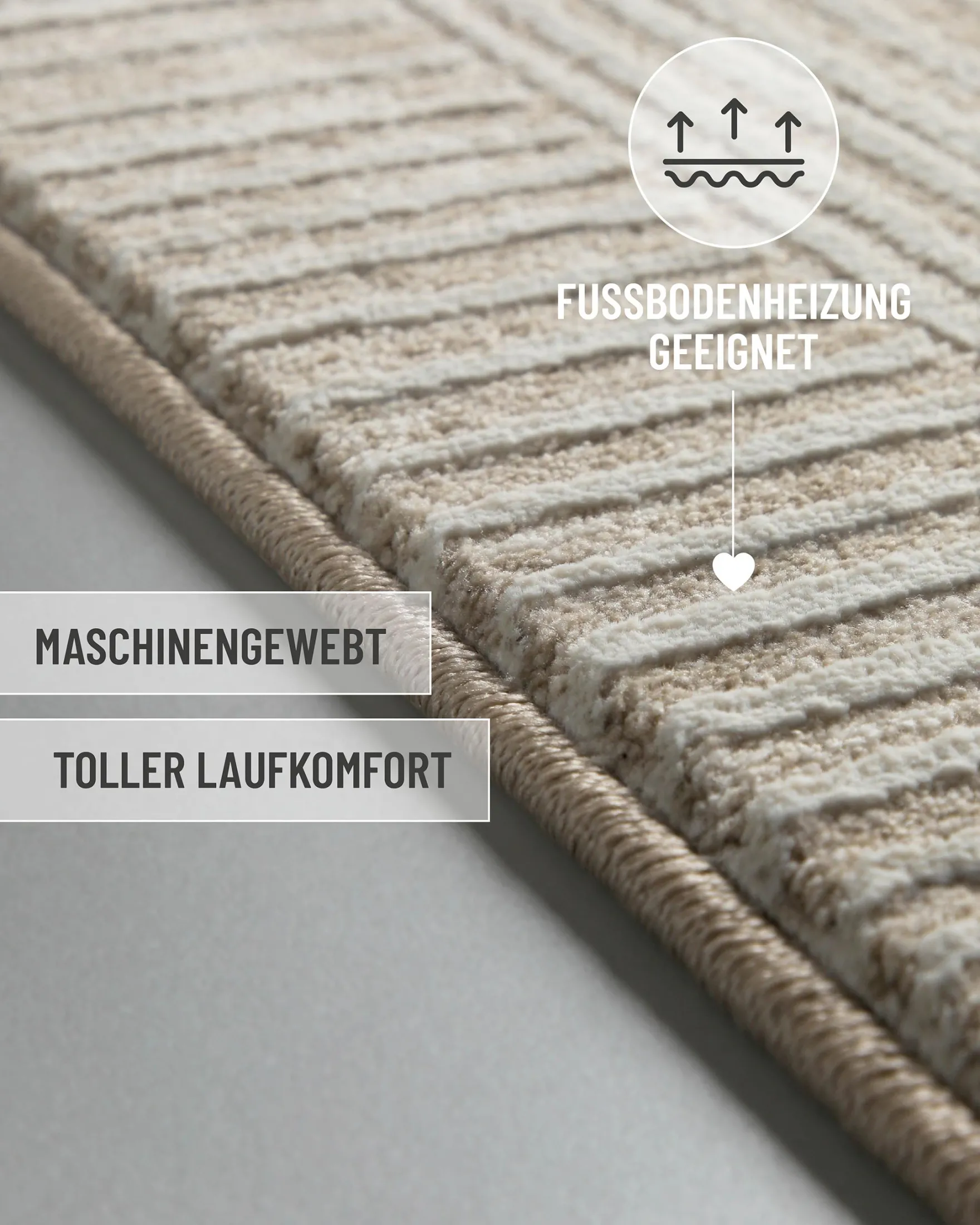 Esprit Kurzflorteppich Beige Multi "Raymond"