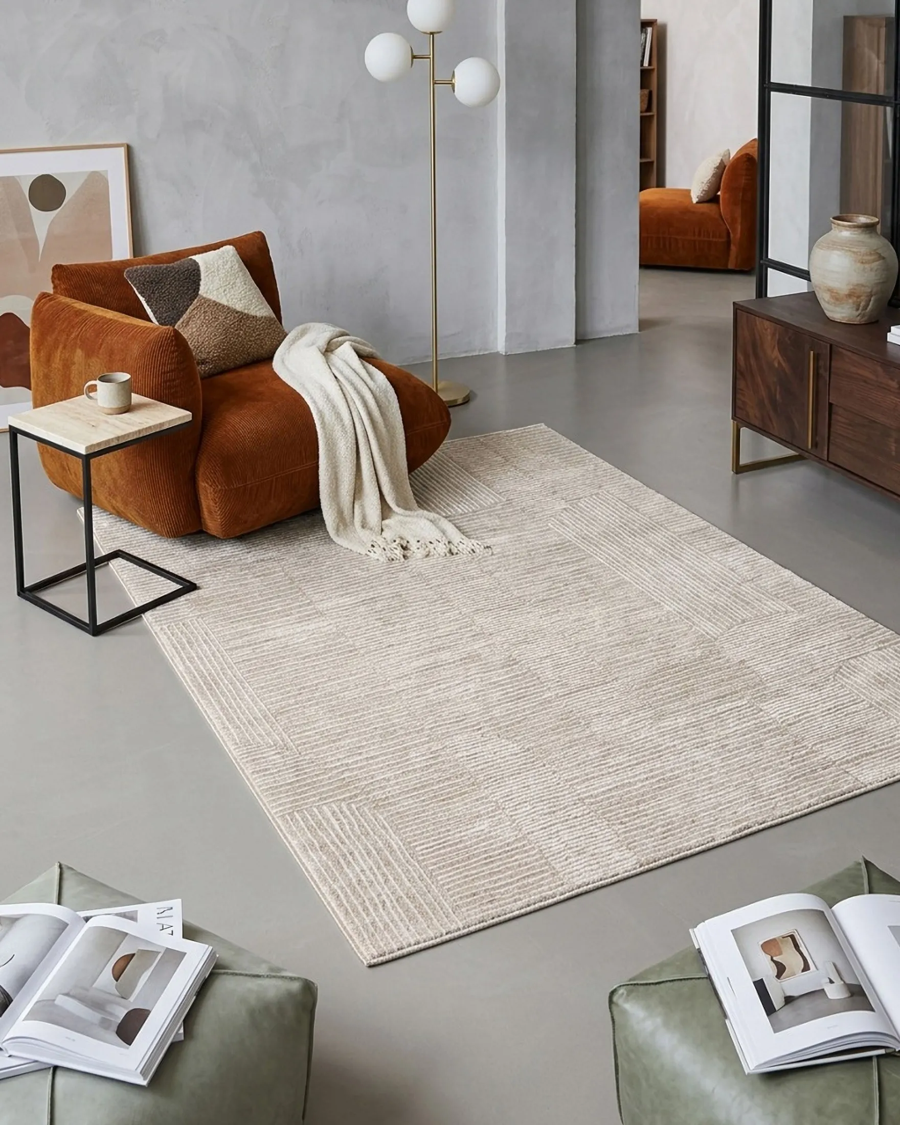 Esprit Kurzflorteppich Beige Multi "Raymond"
