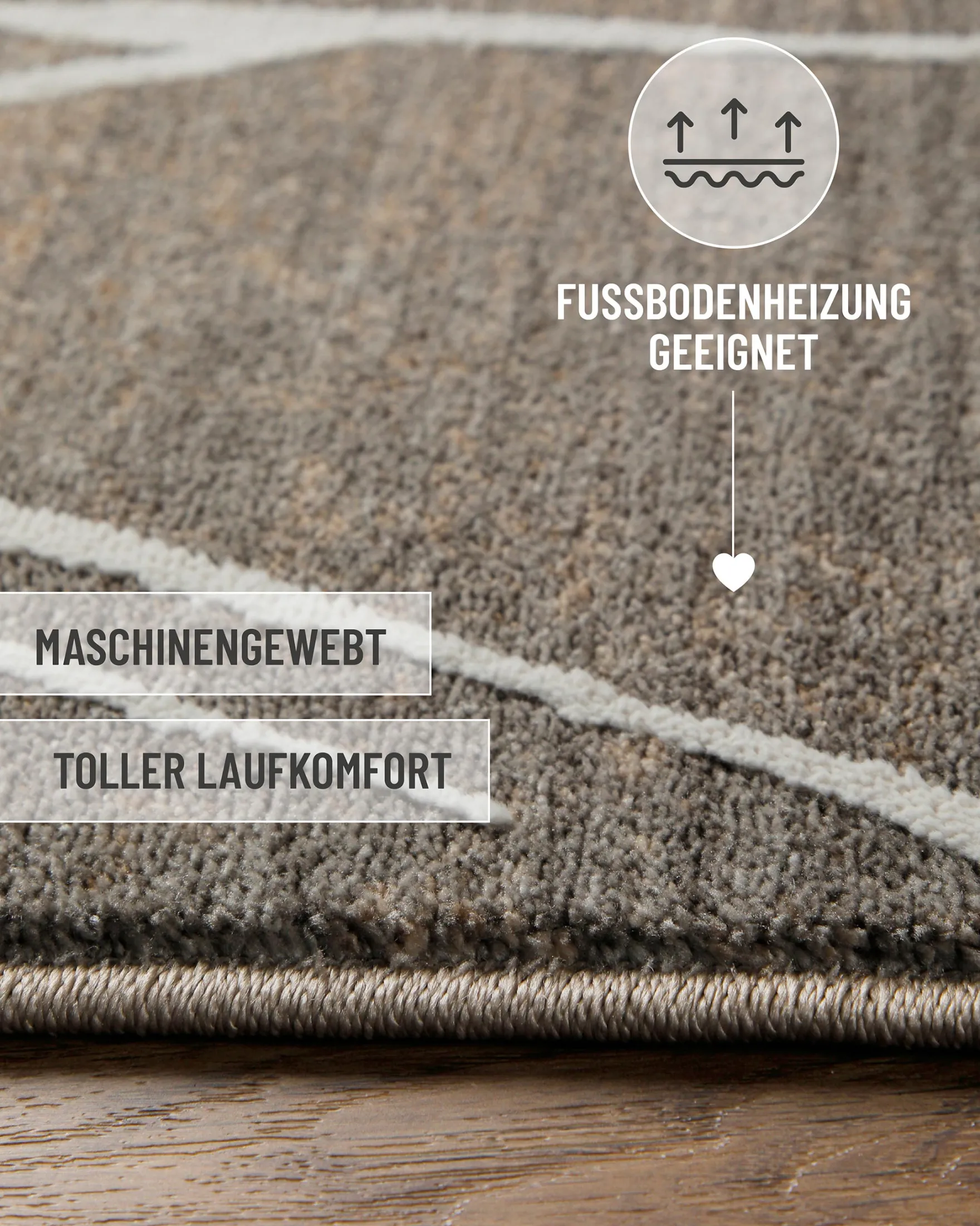 Esprit Kurzflorteppich Beige Grau "Elite"
