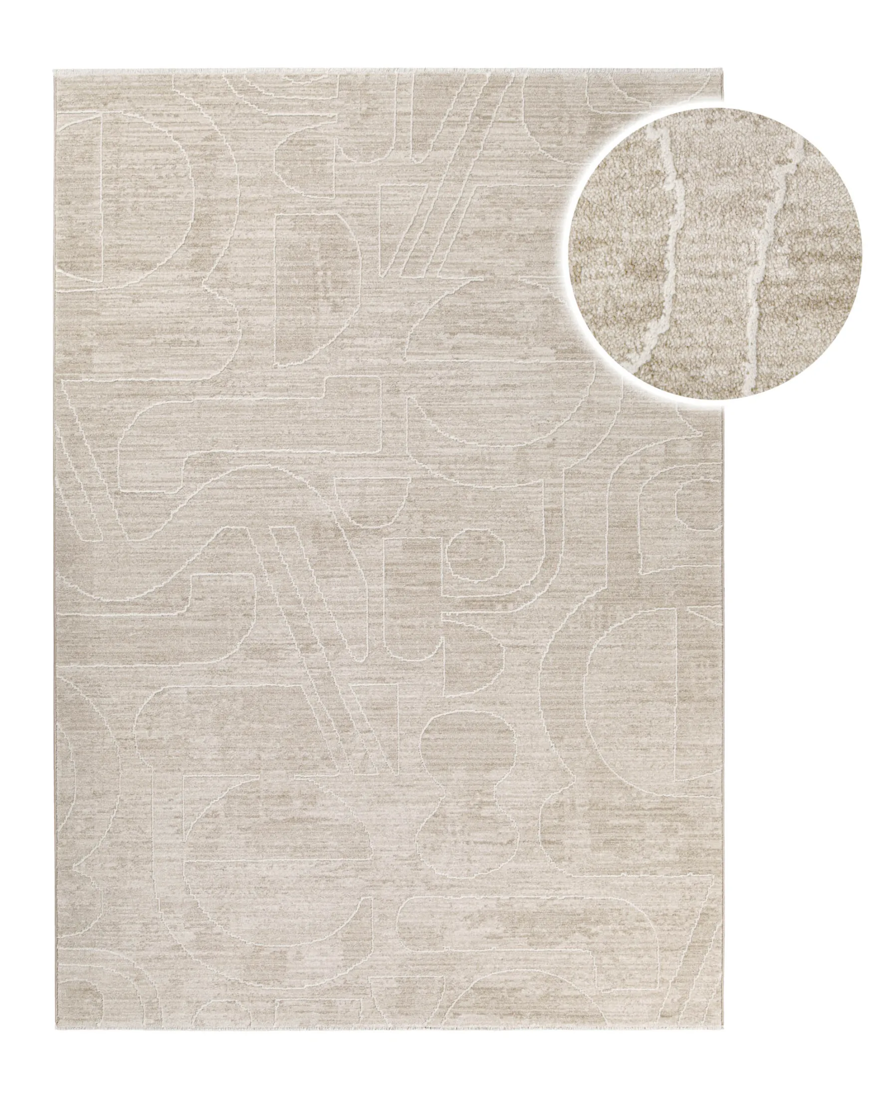 Esprit Kurzflorteppich Beige Multi "Beatle-B"