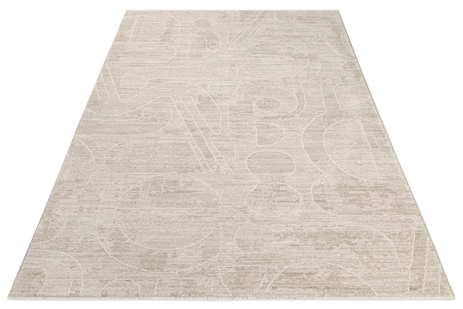 Esprit Kurzflorteppich Beige Multi "Beatle-B"