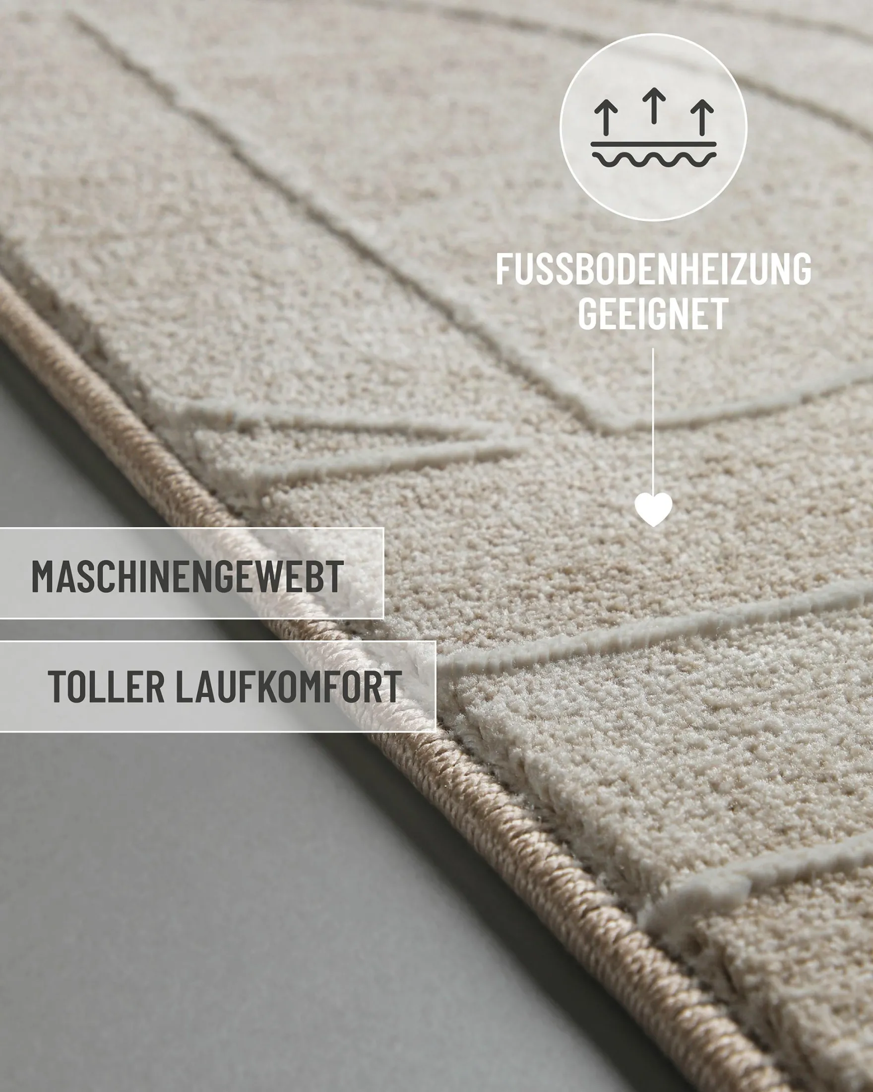 Esprit Kurzflorteppich Beige Multi "Beatle-B"