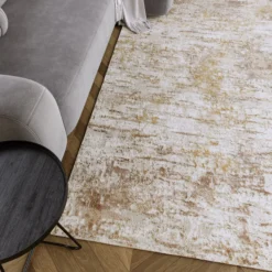 Esprit Kurzflor Teppich Beige Gold