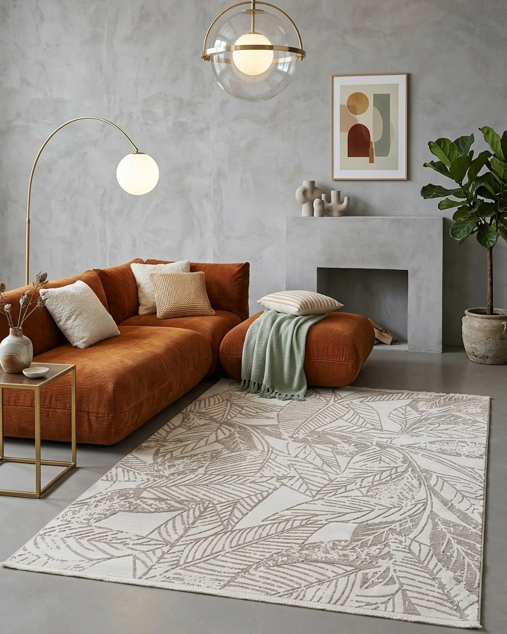 Esprit Kurzflor Teppich Beige Creme "Inga"