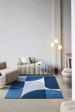 Esprit Kurzflor Teppich Blau