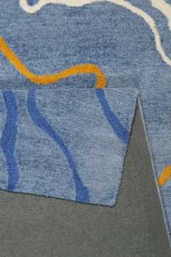 Esprit Kurzflor Teppich Blau 