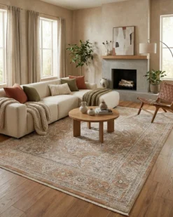 Esprit Kurzflorteppich Braun Beige