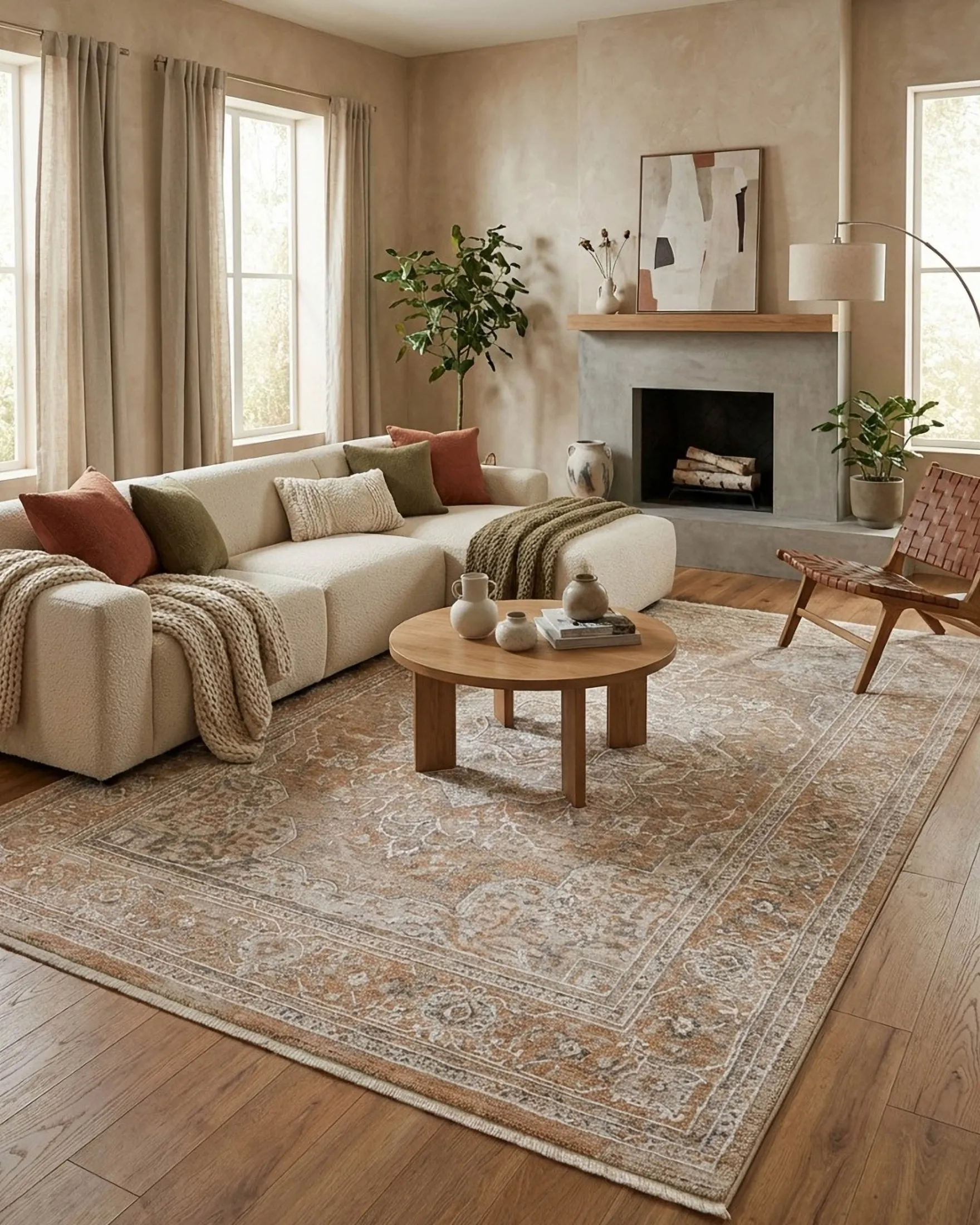 Esprit Kurzflorteppich Braun Beige "Vintage Soul"