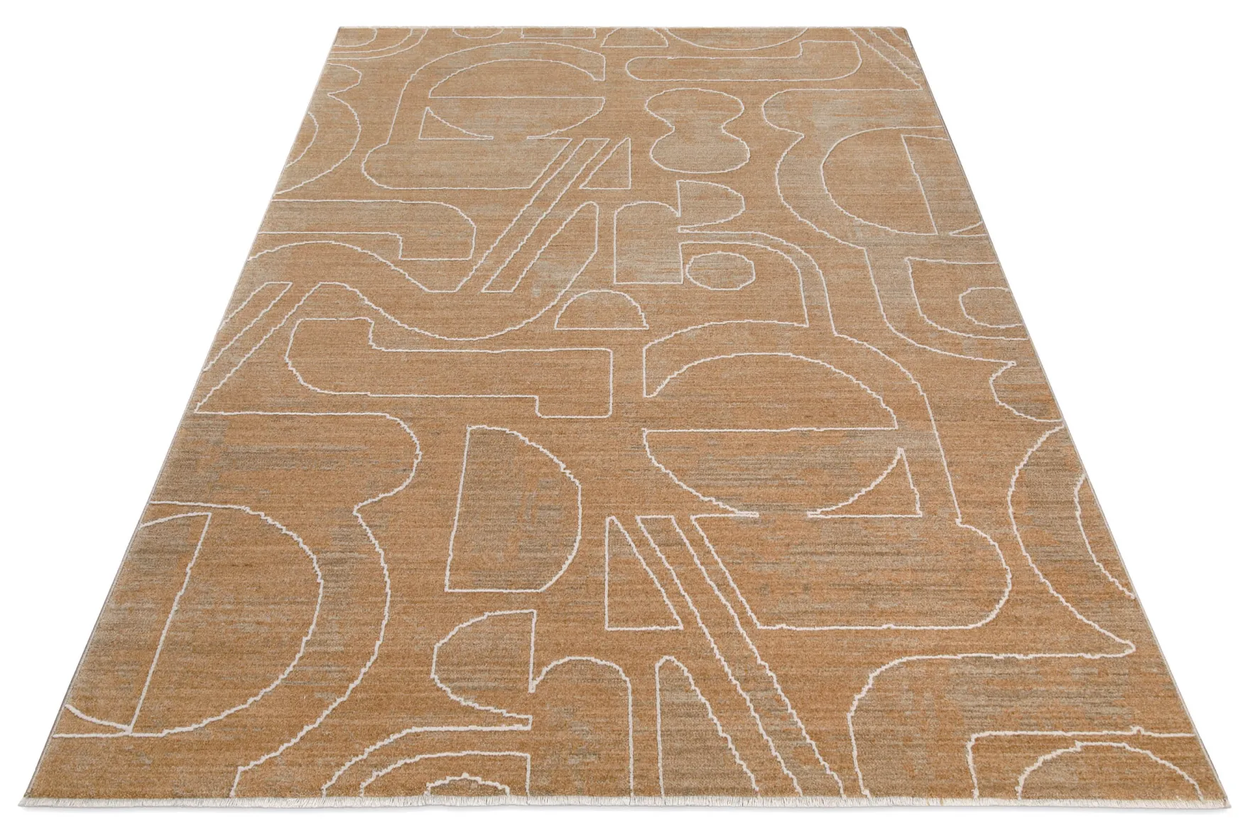 Esprit Kurzflorteppich Braun Multi "Beatle-B"