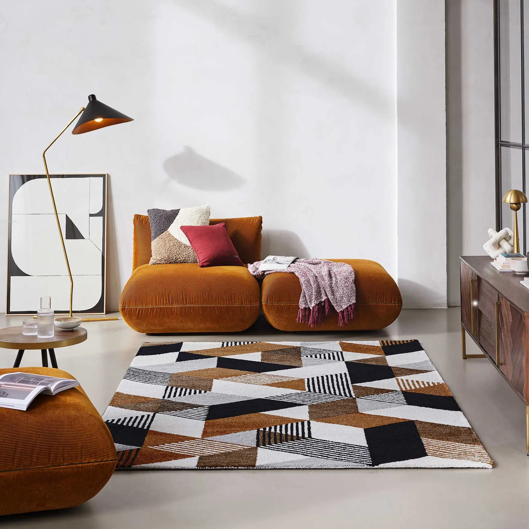 Esprit Kurzflor Teppich Braun "Uptown"