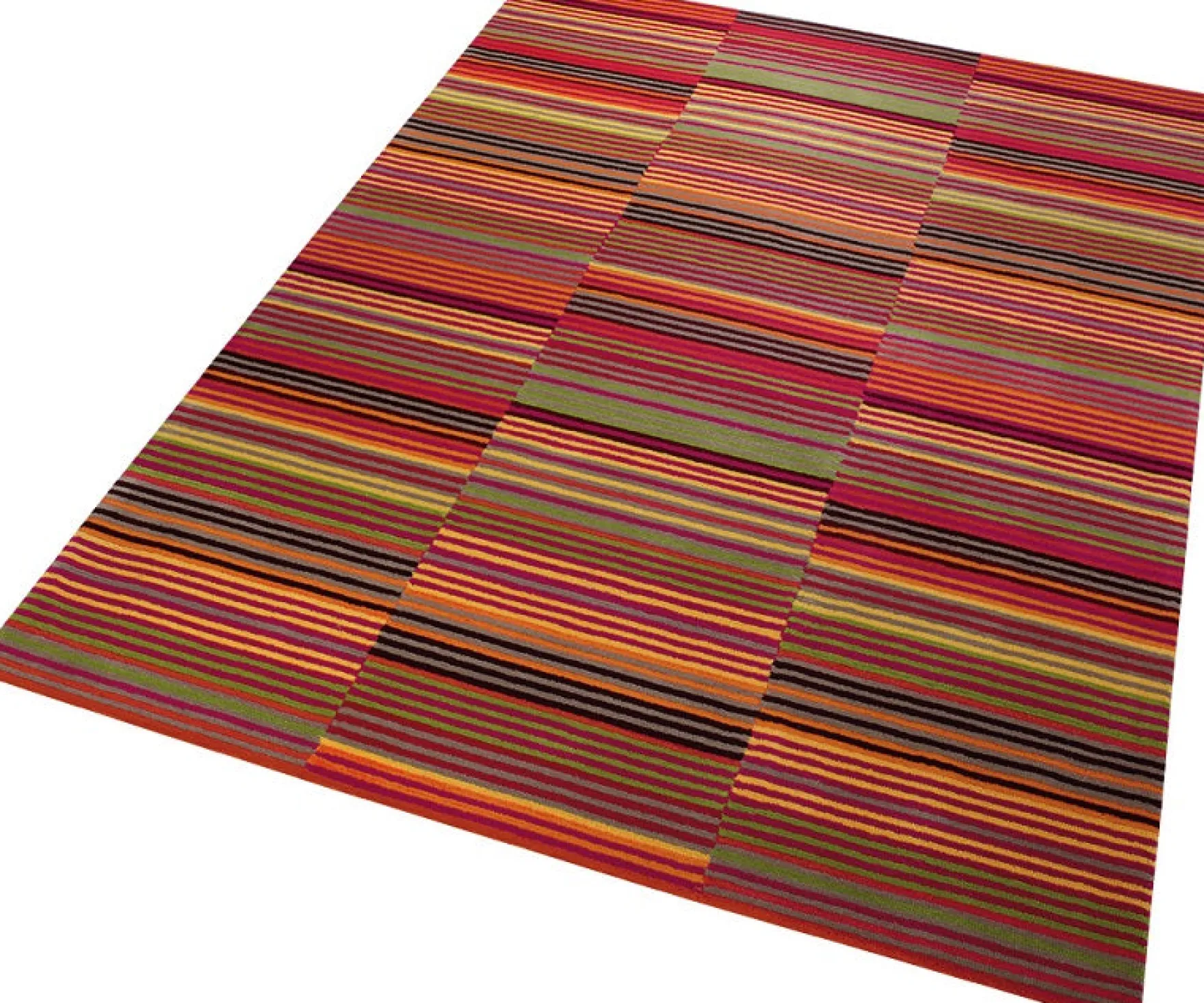 Esprit Kurzflor Teppich "Colorpop" rot grün