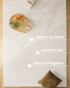 Esprit Kurzflorteppich Creme Weiß