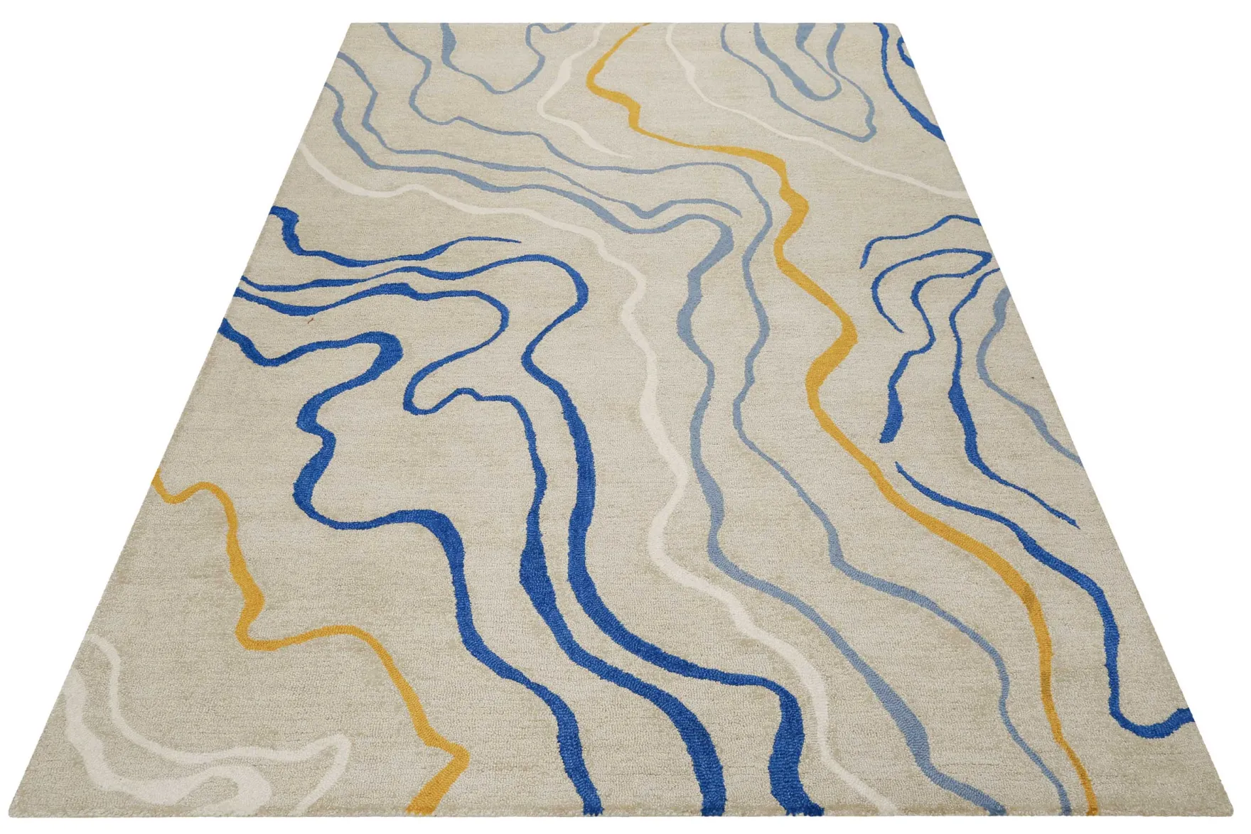 Esprit Kurzflor Teppich Creme Beige "Drive"