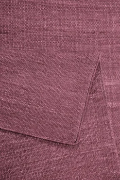 Esprit Kurzflor Teppich Flieder Rot aus Baumwolle "Rainbow Kelim"
