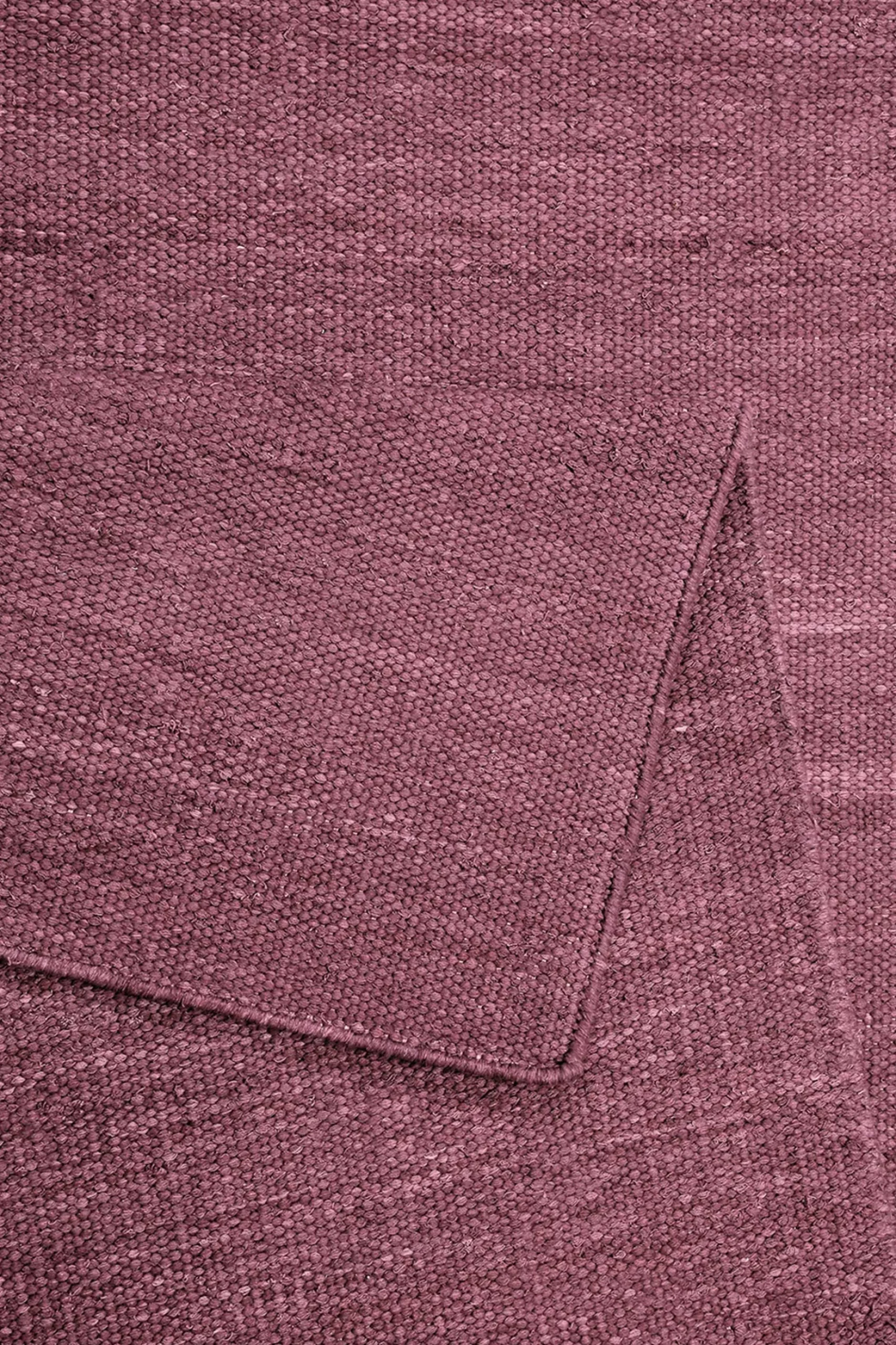 Esprit Kurzflor Teppich Flieder Rot aus Baumwolle "Rainbow Kelim"