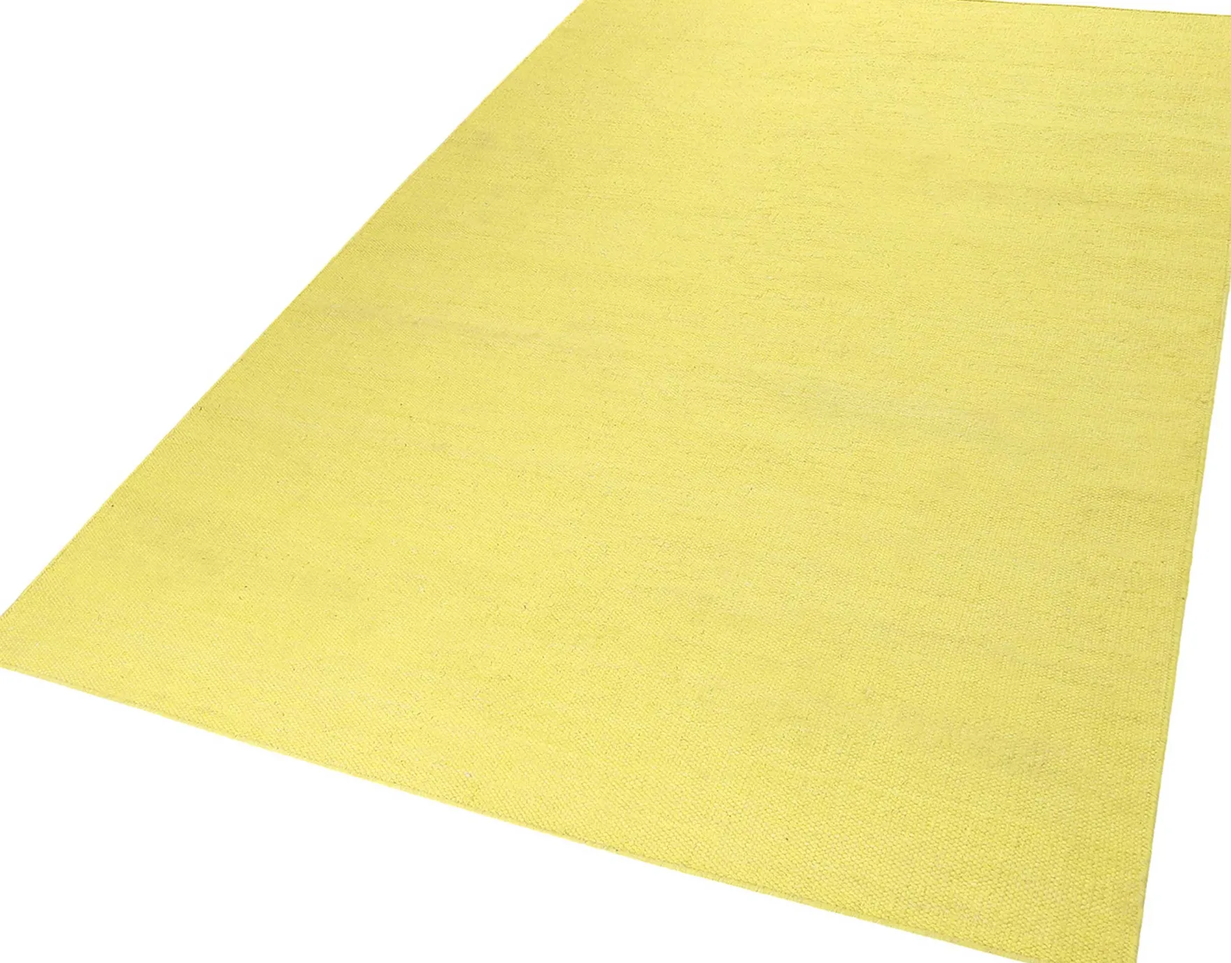 Esprit Kurzflor Teppich Gelb aus Baumwolle "Rainbow Kelim"