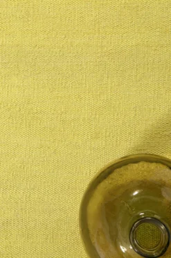 Esprit Kurzflor Teppich Gelb aus Baumwolle