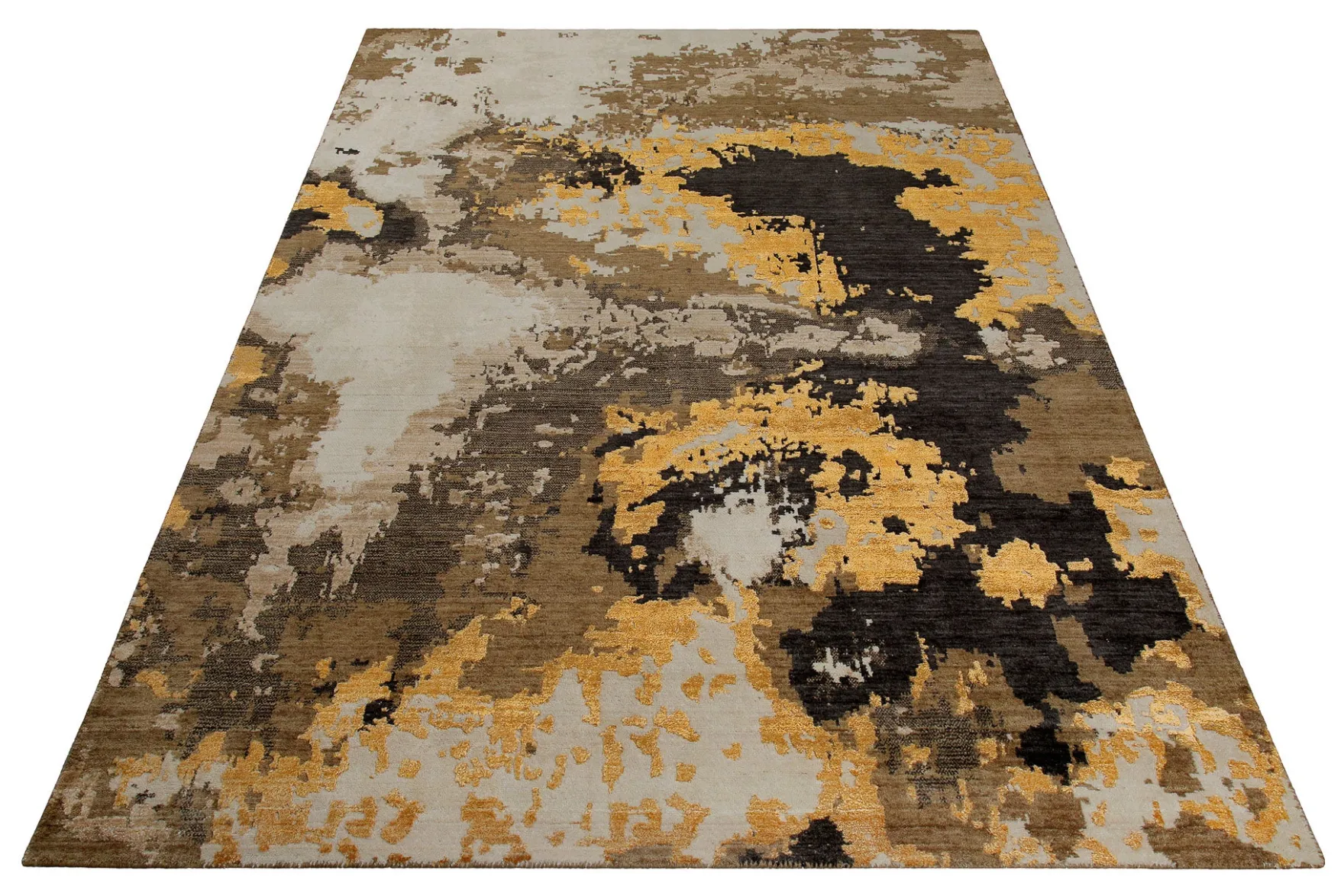 Esprit Kurzflor Teppich Gold aus Wolle "Manhattan"