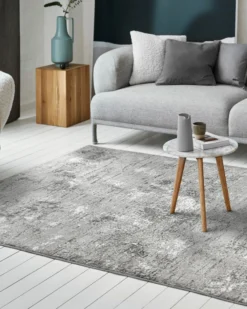 Esprit Kurzflorteppich Grau Silber